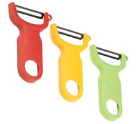 KUHN RIKON Swiss Éplucheur, Plastique, Red/Green/Yellow, Set of 3