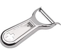 KUHN RIKON Swiss Metallic Éplucheur Croix, Acier Inoxydable, épluche Les Fruits et légumes, 12,2 x 6,4 x 1,2 cm 2777