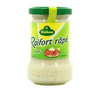 KUHNE - Raifort Râpé Intense, Saveur Puissante et Fraîcheur Naturelle, Pot 140g - Lot de 4