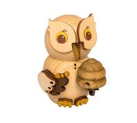 Kuhnert - Décoration / figurine en bois - Mini chouette apiculteur - Environ 7 cm - Fabriqué en Allemagne
