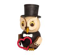 Kuhnert Différents mini hiboux - Figurine décorative en bois - Différentes tailles - Fabriqué en Allemagne