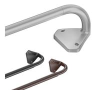 Kuianroll Tringle à rideaux occultante réglable pour fenêtre de 122 à 213,4 cm, pour chambre à coucher, extérieur, 1,6 cm de diamètre, ne rouille pas