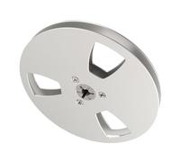 KUIDAMOS Bobine de Ruban Vide 1/4 5 Pouces, Conception Durable en Alliage D'aluminium pour Bobine à, Lecteurs Sonores, 3 Trous, Résistance au Vent, Argent