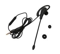 KUIDAMOS Casque à Oreille Unique avec Microphone Écouteur Léger Antibruit pour Centre D'appels Bureau Noir - 1 Pièce (Type-C)