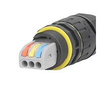 KUIDAMOS Connecteur de Boîte de Jonction étanche IP68, Connecteur de Fil Durable à 3 Cœurs pour Lumières de Jardin Extérieures 5 Pièces