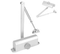 KUIDAMOS Ferme-porte à Tampon Hydraulique Automatique Réglable à 180 Degrés avec Bras épais pour Portes Intérieures et Extérieures en Bois et Métal, 1 unité (062 portant 85KG)