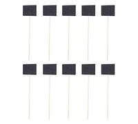 KUIDAMOS Mini étiquettes de Plantes au Tableau Noir, Panneaux à Messages en Bois écologiques pour la Décoration de Jardin et de Mariage, 24.5cm de Long, 10 Pièces