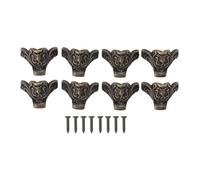 KUIDAMOS Pieds de Quincaillerie pour Boîte à Bijoux, Pieds Décoratifs en Bronze pour Boîtes et Petites Armoires en Alliage de Zinc, 8 Paquets