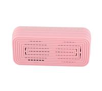 KUIDAMOS Réveil avec Haut-Parleur Bluetooth, Horloge Numérique Portable de Grand Volume pour Les Voyages et Les Activités de Plein Air, Design Compact (Rose)