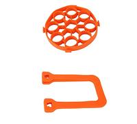 KUIDAMOS Support à Vapeur en Silicone à 9 Trous avec Coussin D'isolation Thermique pour Autocuiseur et Casseroles Multifonctions, Durable et Passe au Lave-vaisselle, 1 unité (Orange)