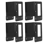 KUIDAMOS Support de Support de Bois de Chauffage Robuste et Réglable, Antirouille pour le Stockage du Bois Intérieur et Extérieur, en Acier pré-percé 4 Pièces pour Cheminées à et Supports à Bûches