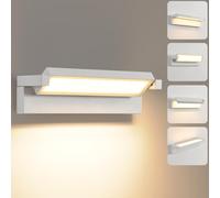 KUKAK 36W Applique Murale,Angle de Lumière Réglable,3000K,Blanc | LED Éclairage Mural Moderne Éclairage Mural,Luminaire Murale Imperméable IP65 Blanc chaud,Lampe pour Terrasse Entrée Jardin
