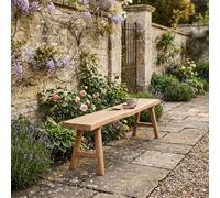 KUKIXKK Banc en Bois Massif avec Bord Naturel, Bout de Lit et Table à Manger, Style Rustique et Industriel pour Entrée, Salon et Jardin(120cm/47.2in)