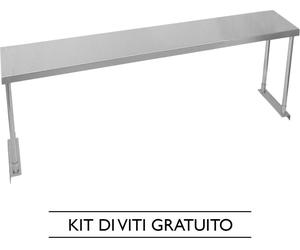Kukoo Gastronomie Étagère en acier inoxydable 180cm