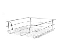 KuKoo Paniers de Cuisine en Acier Rangement pour Placard,Cabinet de 50 cm Largeur Gain d'Espace avec Système Coulissant avec Fermeture Amortie [Pack de 6] KIT Fixations Inclus
