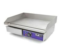 KuKoo Plancha plaque de cuisson grill électrique professionnelle en acier inoxydable de 50 cm
