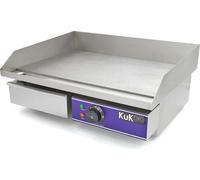 KuKoo Plaque de cuisson électrique pour la restauration Plaque de cuisson Plaque de grill Grill électrique Rôtissoire Poêle à frire Surface de cuisson en fonte 50 cm