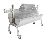 KuKoo Rôtissoire à Charbon en Acier Inoxydable Robuste pour 90kg de Viandes et Accessoire Grill de Rôtissage
