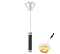 Kukyller Fouet manuel Batteur à œufs en acier inoxydable Fouet à pousser à la main Mélangeur manuel Batteur rotatif pour outil de cuisson de cuisine à domicile