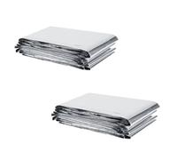 Kukyller Lot de 2 Films réfléchissants argentés en Mylar pour Serre de Jardin, Film réfléchissant pour la Croissance des Plantes, Salle de Culture, Premiers Secours, Camping,