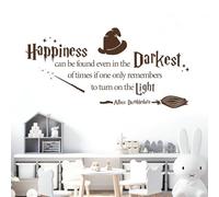 Kult Kanvas Sticker mural Citation d'Albus Dumbledore Harry Potter Inscription Happiness can be found even in the Darkest of Times Chocolat