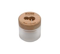 KUM 1071011 - Taille-crayon double aspérule avec pot en verre, durable, en bois, pour crayons épais et fins
