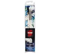 KUM 5146816 - Set de pinceaux d'artiste 3 pièces, peints à la main Floral Classics Brush Set