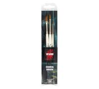KUM 5147716 - Set de pinceaux d'artiste Essential Gouache, 3 pinceaux pour Gouache, Aquarelle et Mixed Media