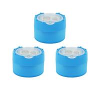 KUM AZ102.87.16-B - Taille-crayons avec réservoir Click-Snap M2, bleu, mutipack de 3, taille-crayons double réservoir