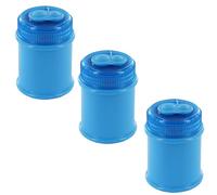 KUM AZ103.49.16-B - Taille-crayons avec réservoir Maxi M2, bleu, multipack de 3, taille-crayons double réservoir