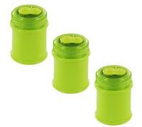 KUM AZ103.49.16-G - Taille-crayons avec réservoir Maxi M2, vert, multipack de 3, taille-crayons double réservoir