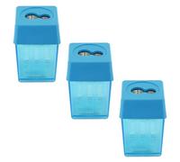 KUM AZ103.51.16-B - Taille-crayons avec réservoir 228 M2, bleu, multipack de 3, taille-crayons double réservoir