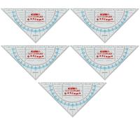 KUM AZ225.07.16-T - Triangle de géométrie 16 cm, extrêmement flexible et incassable, Softie Flex Extreme, transparent, multipack de 5