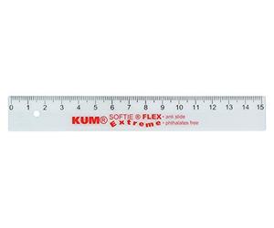 KUM AZ225.09.19-T - Règle L1 Softie Flex Extreme, 15 cm, matériau flexible, transparent, 1 pièce