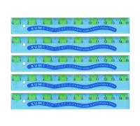 KUM - Règle L1 Softie Flex 15 cm, bleue, lot de 5 | Règle en plastique souple et antidérapante pour mesurer, dessiner et travailler avec précision