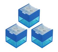 KUM - Taille-crayon avec récipient Cube M2, bleu, lot de 3
