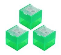 KUM - Taille-crayon avec récipient Cube M2, vert, lot de 3