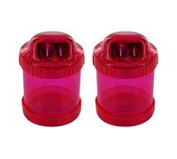 KUM - Taille-crayon avec réservoir 460 M2, rouge, lot de 2 | Taille-crayons à double réservoir pour crayons à mine et crayons de couleur, idéal pour l'école, le bureau et la maison
