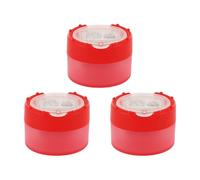 KUM - Taille-crayon avec réservoir Click-Snap M2, rouge, lot de 3 | Taille-crayons à double réservoir pour crayons à mine et crayons de couleur, idéal pour l'école, le bureau et la maison