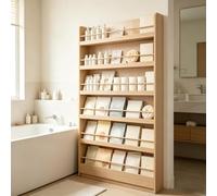 kumamart Bibliothèque Mince derrière la Porte, Support de Rangement en Bois for Enfants