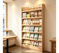 kumamart Étagère en bois inclinée autoportante pour présentation au détail (largeur : 70 cm)