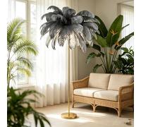 kumamart Lampadaire LED esthétique moderne en forme de plumes
