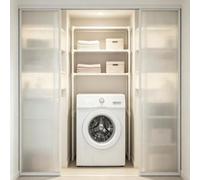 kumamart Meuble au-Dessus Lave-Linge, Étagère Rangement Buanderie 3 Niveaux