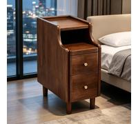 kumamart Petit coffre de rangement en bois dur sélectionné avec tiroirs