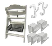 KUMETIC Adaptateur compatible avec la chaise haute Ikea Trofast et Hauck Alpha & Beta bébé, organiseur de chaise d'enfant, panier treillis Trofast et boîte en plastique