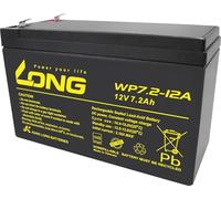 Long WP7.2-12A/F2 WP7.2-12A/F2 Batterie au plomb 12 V 7.2 Ah plomb (AGM) (l x H x P) 151 x 102 x 65 mm cosses plates 6,35 mm