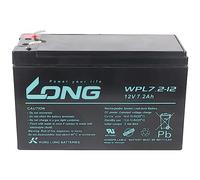 Kung Long WPL7.2-12 F2 Batterie longue durée en plomb non tissé, 12 V, 7,2 Ah avec connecteur Faston 6,3 mm