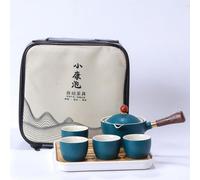Kungfu Tea Set avec théière 360° & infuseur, 4 tasses, plateau & sac