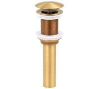 KUNGYO Bonde de Lavabo Universelle Clic Clac, Vidage Pop-up pour Vasque Salle de Bain, Taille Standard, sans Trop-Plein, Anti-colmatage, Laiton de Qualité Supérieure, Bronze Antique