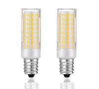 KUNKA Ampoule LED E12 5W, 50W Équivalent, ampoule halogène E12,AC220V-240V pour, hotte aspirante, machine à coudre, lampes de table, appliques murales, plafonniers (Blanc Chaud 3000K, 2 Pièces)